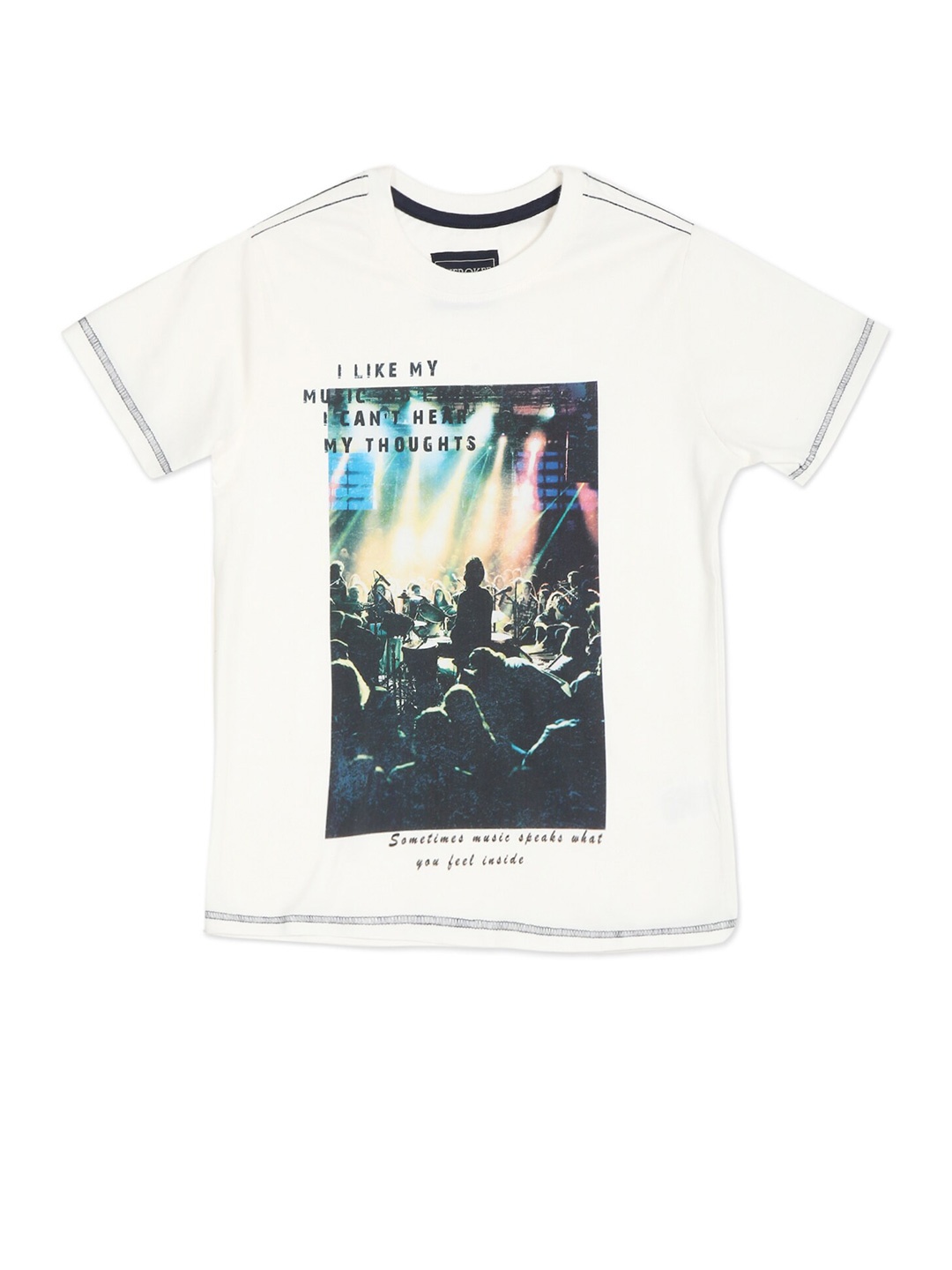

Cherokee Boys White Printed T-shirt