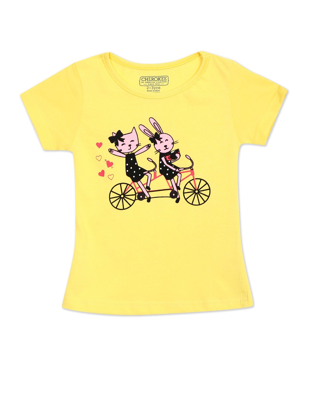 

Cherokee Girls Yellow Printed T-shirt