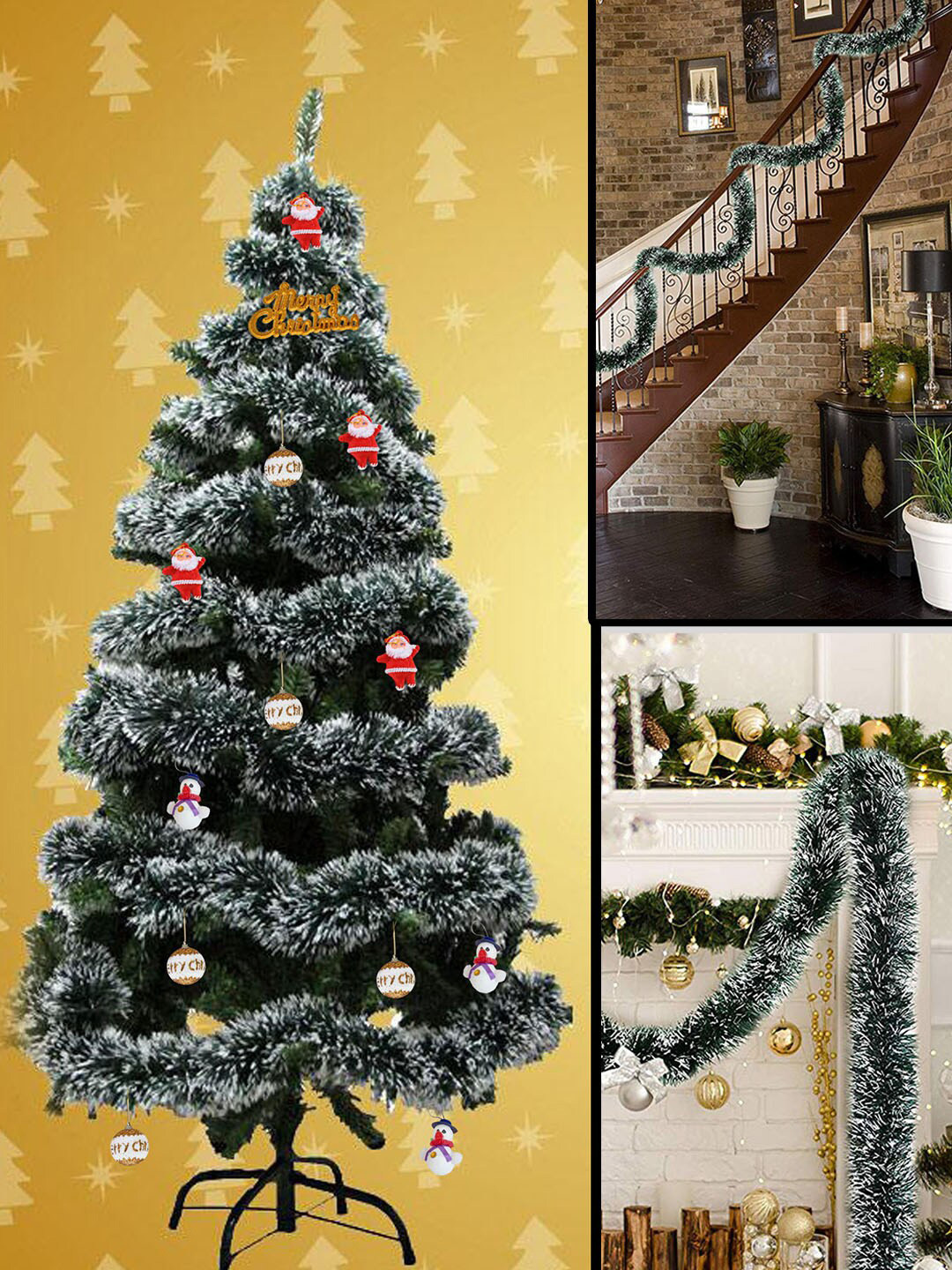 

TIED RIBBONS Set of 5 Christmas Tree Decoration Garlands Ornaments Gift Pack, Multi