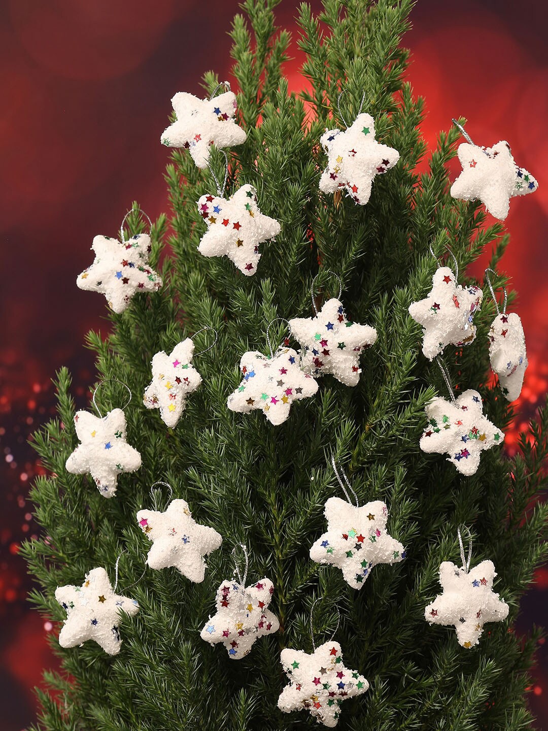 

TIED RIBBONS White 18-Pieces Star Christmas Tree Decoration Gift Set