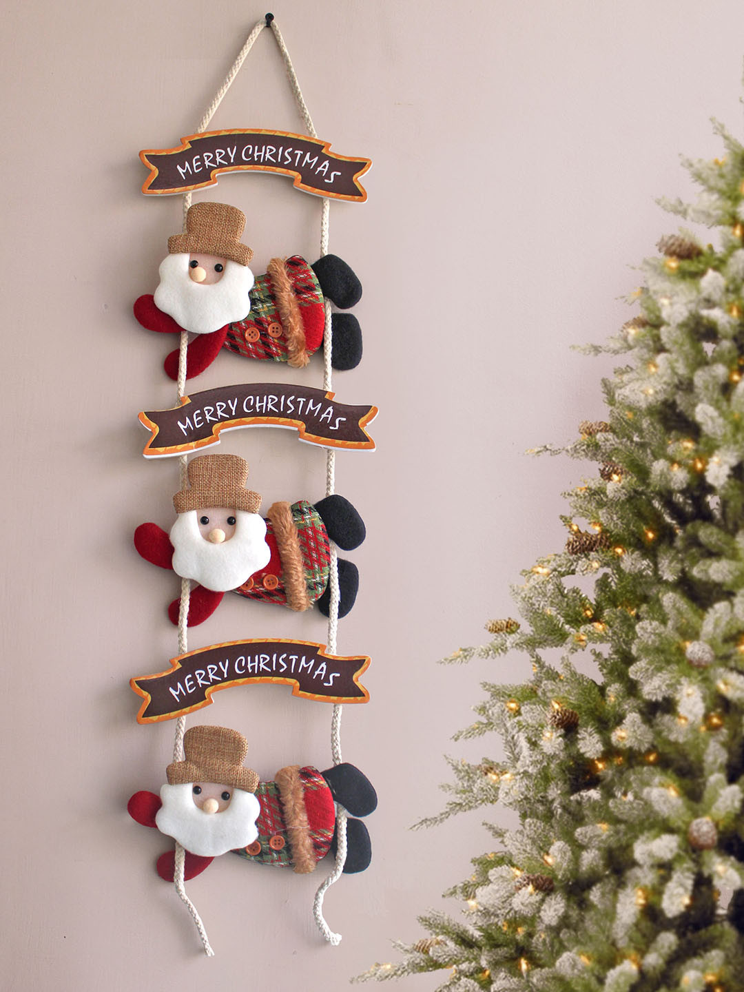 

TIED RIBBONS Multicoloured Santa Christmas Decor, Multi