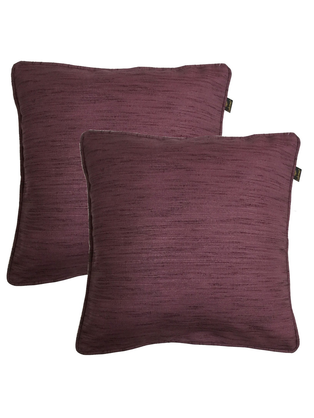 

Lushomes Set of 2 Purple Matka Silk Square Cushion Covers