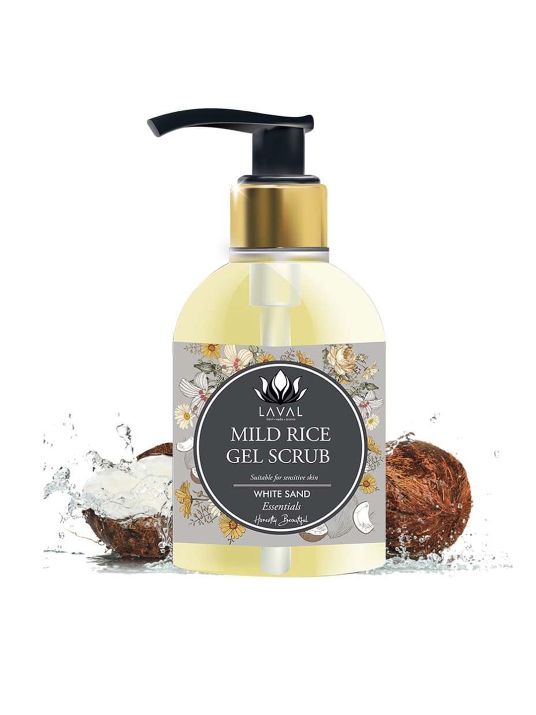 

LAVAL White Sand Mild Rice Gel Scrub - 180 ml, Gold