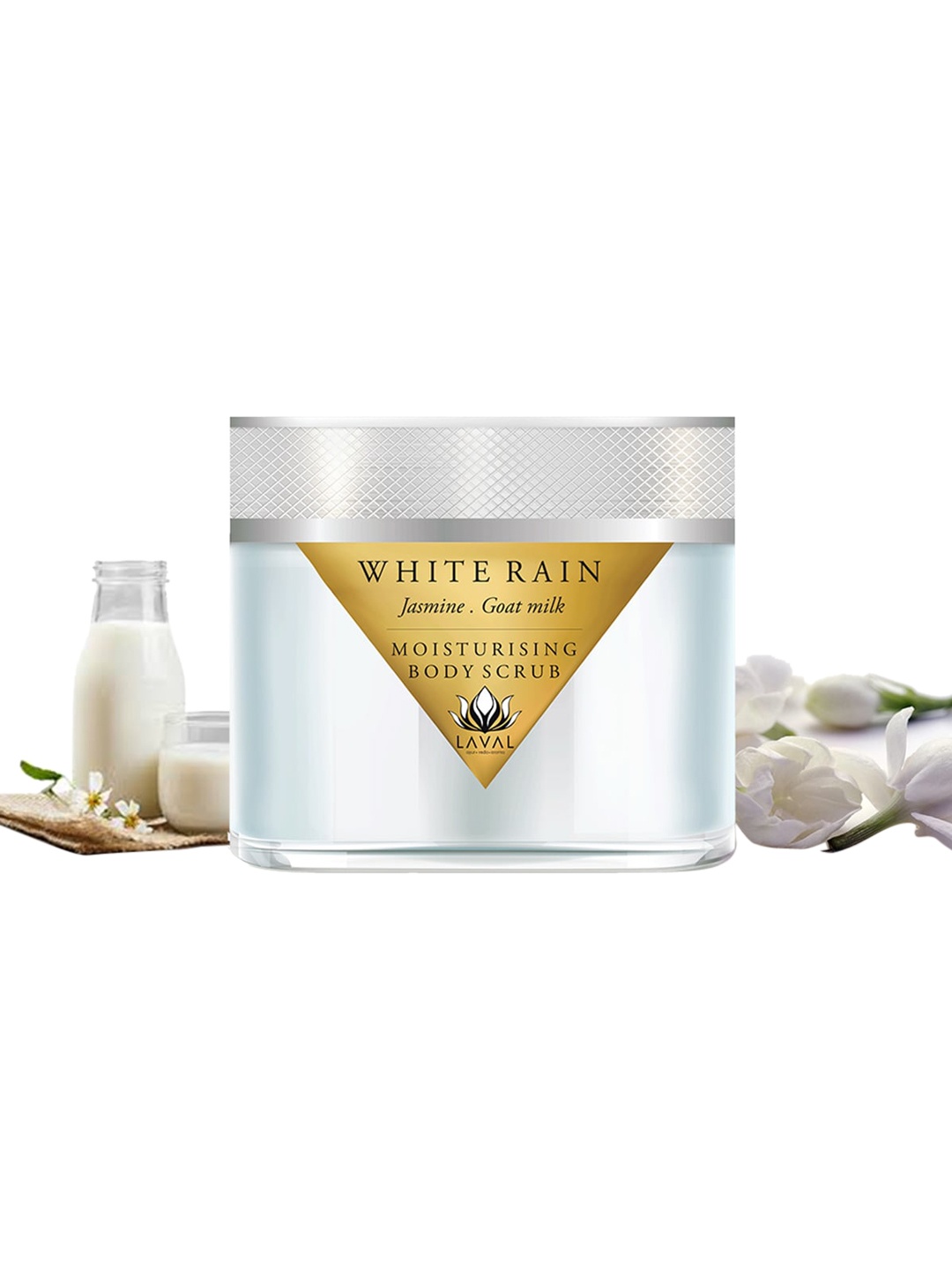 

LAVAL White Rain Moisturizing Body Scrub - 50g, Grey