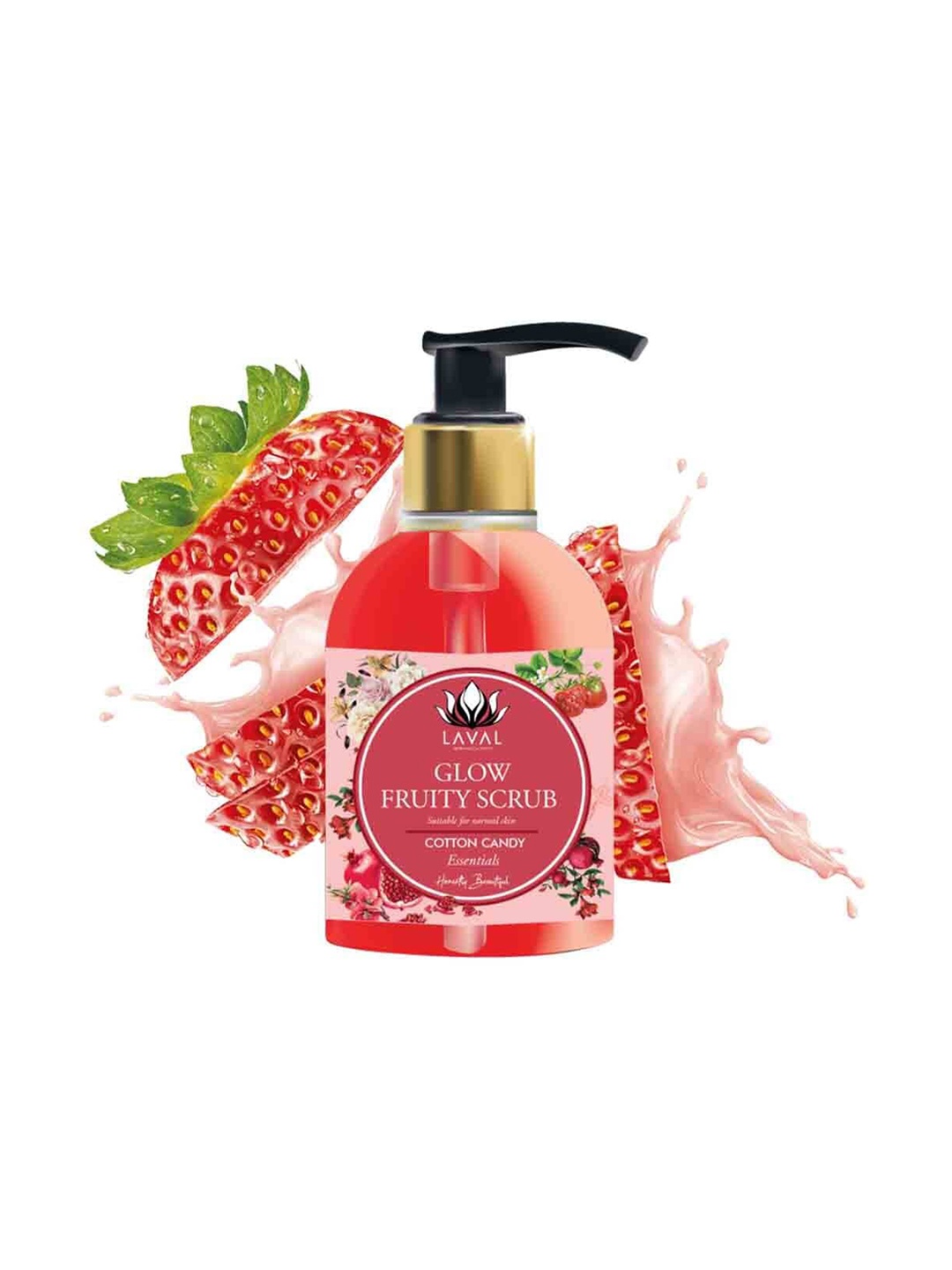 

LAVAL Cotton Candy Glow Fruity Scrub 220g, Red