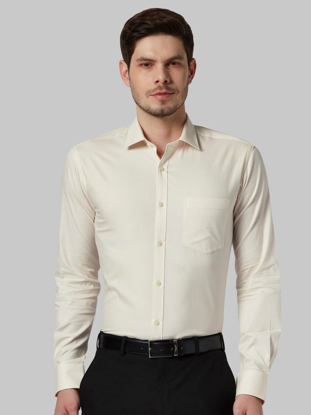 

Park Avenue Men Yellow Slim Fit Opaque Formal Shirt