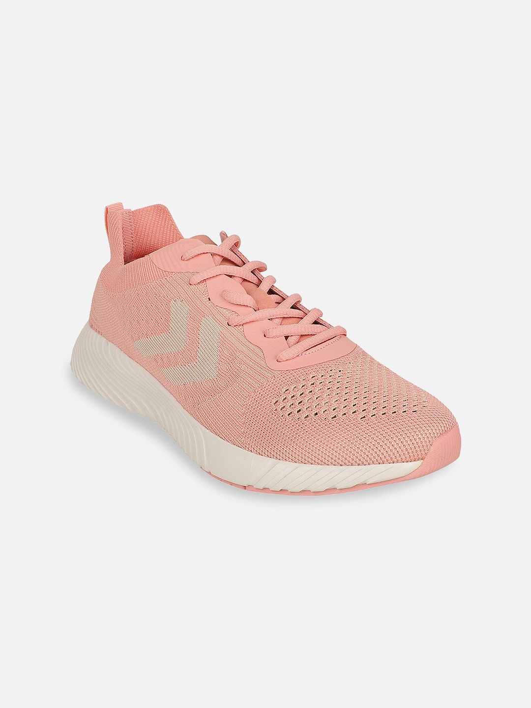 

hummel Unisex Pink Textile Training or Gym Non-Marking Shoes
