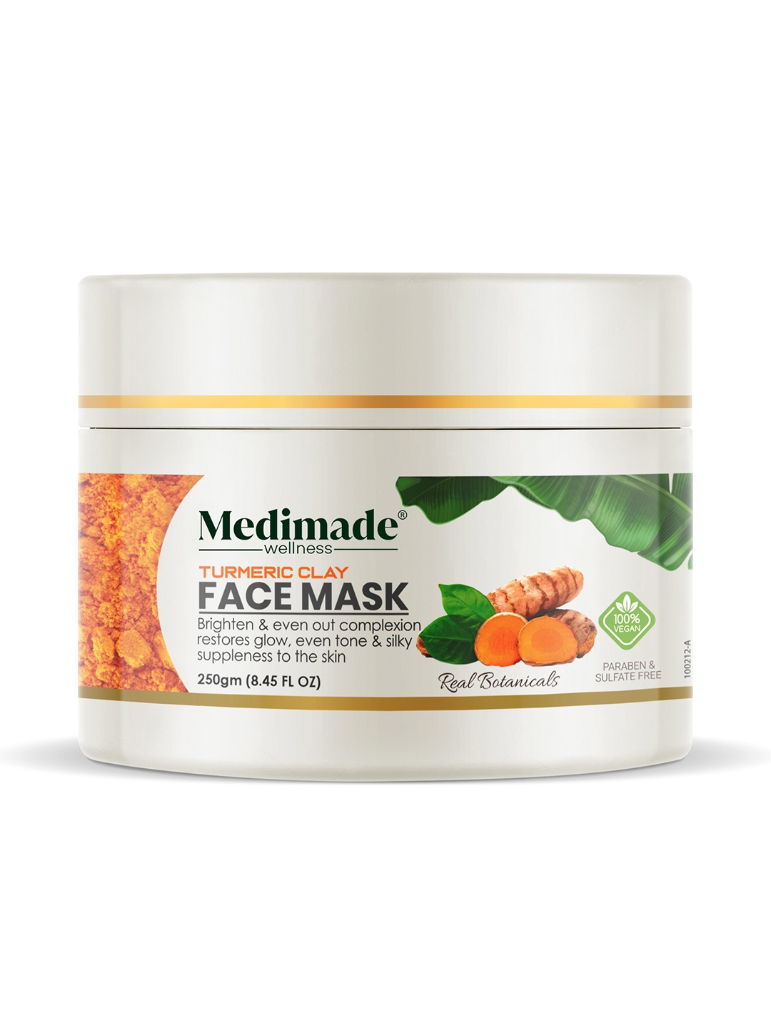 

Medimade Turmeric Clay Face Mask - 250 g, Yellow