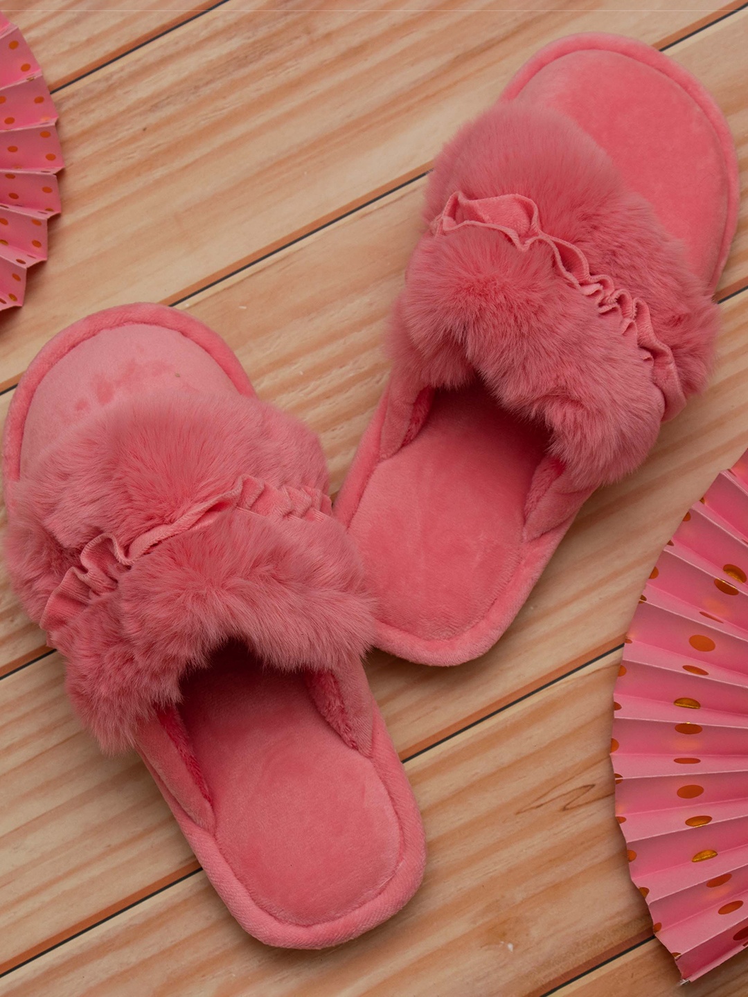 

Brauch Women Pink Embellished Room Slippers