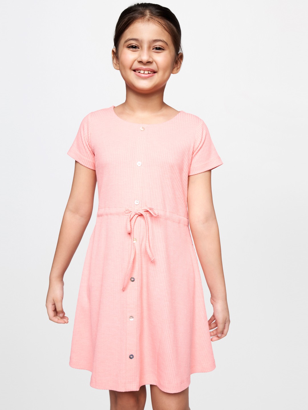 

AND Girls Peach A-Line Dress