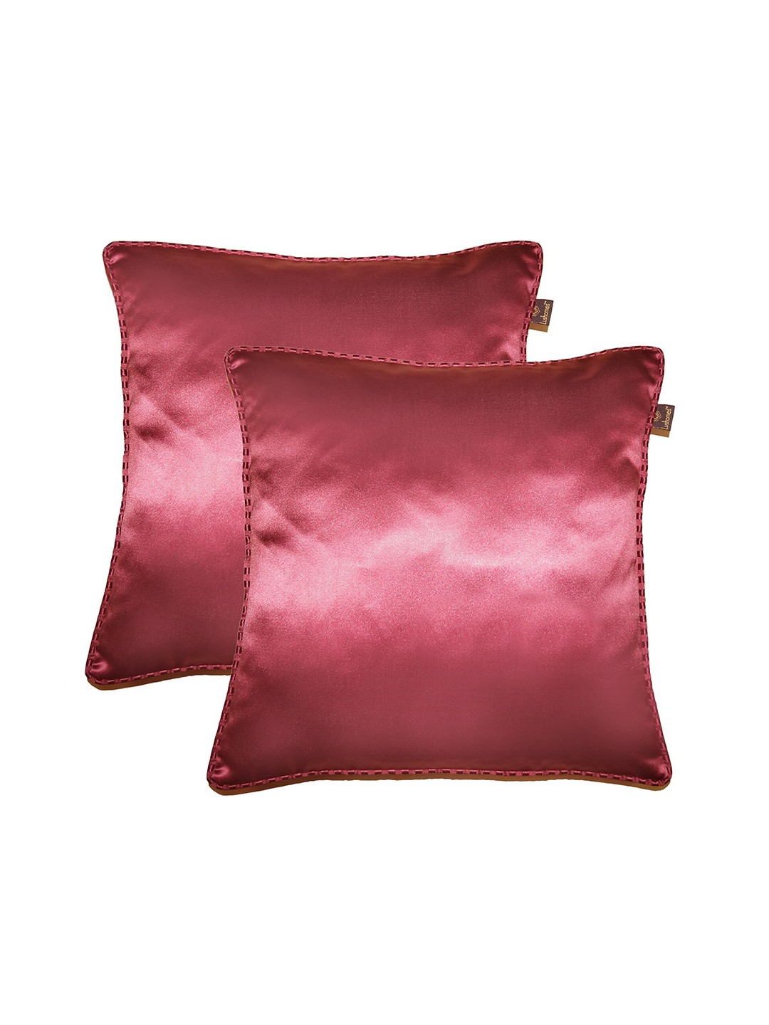 

Lushomes Burgundy Set of 2 Square Cushion Covers
