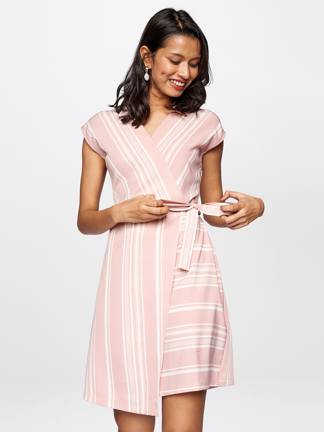 

AND Pink Striped Dress