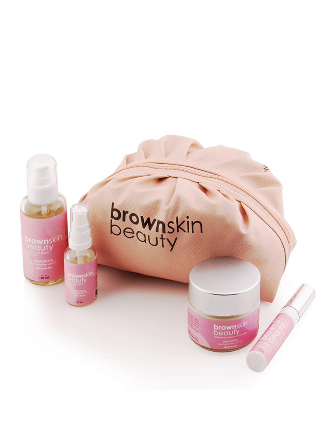 

brownskin beauty Immortal Skincare Set, Pink