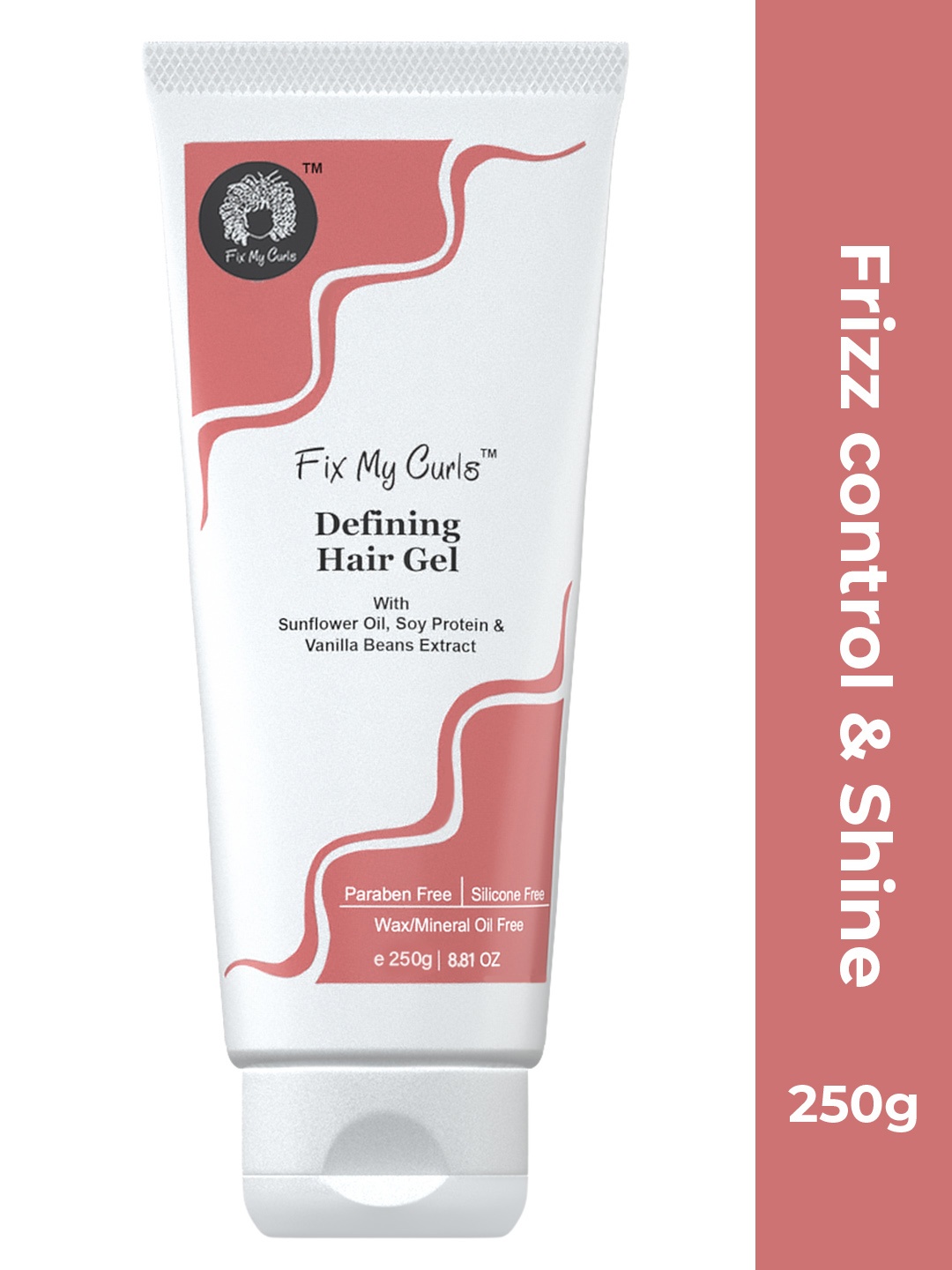 

Fix My Curls Defining Hair Gel For Curly And Wavy Hair 250 g, White