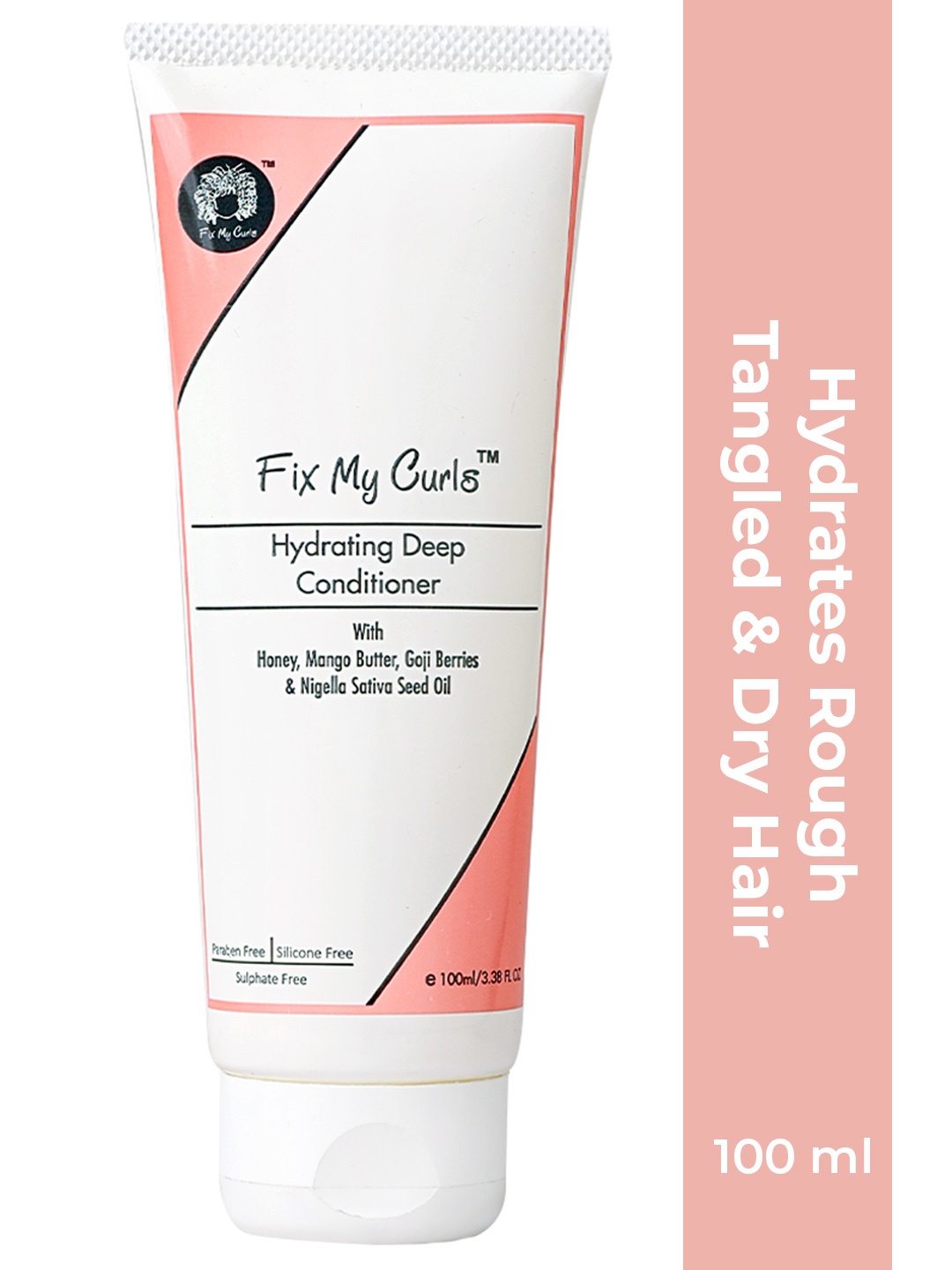 

Fix My Curls Hydrating Deep Conditioner - Curly & Wavy Hair - 100 ml, Pink