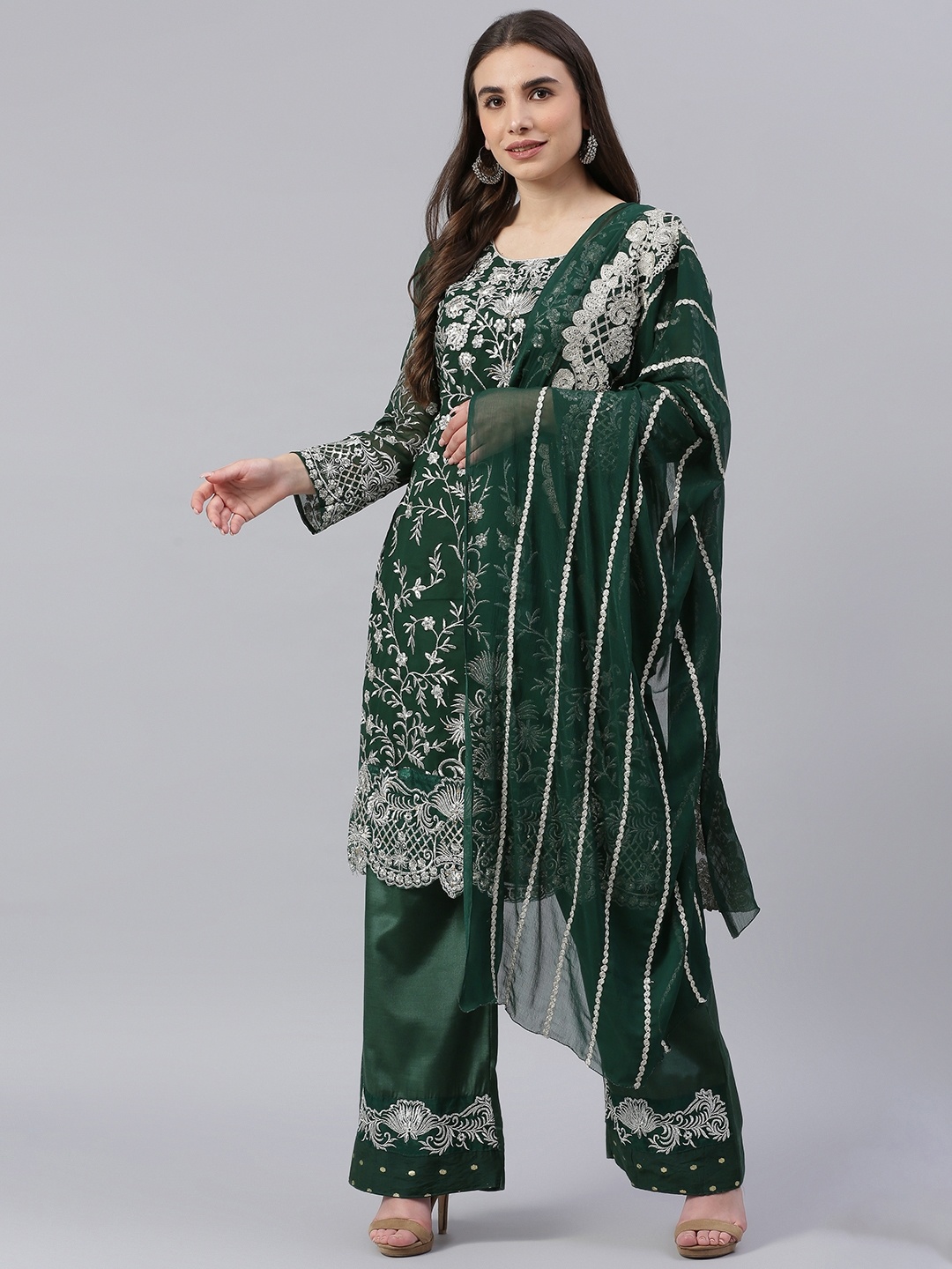 

Readiprint Fashions Green Embroidered Unstitched Dress Material