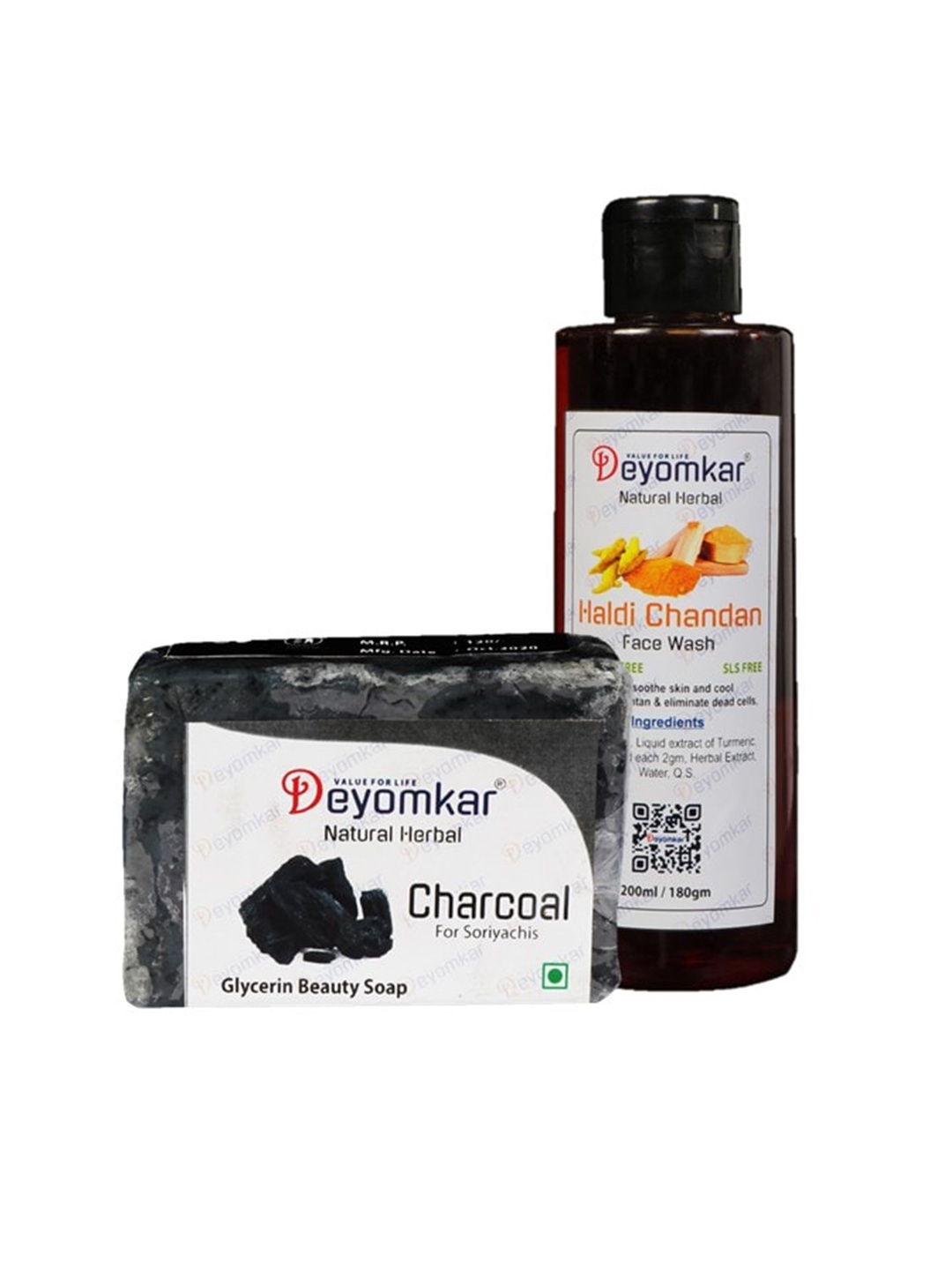 

Deyomkar Herbal Charcoal Facewash & Lemon Honey Soap, Brown