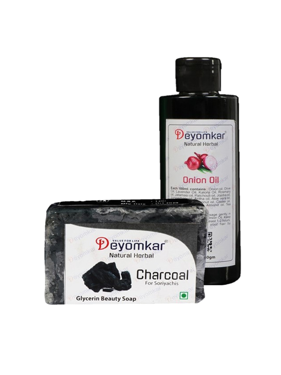 

Deyomkar Herbal Amla Brinjraj Oil with Lemon Honey Soap, Orange
