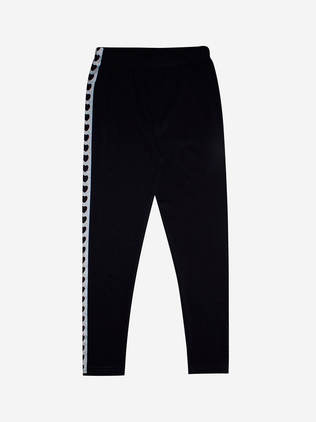 

KiddoPanti Girls Black Solid Regular Fit Ankle Length Leggings