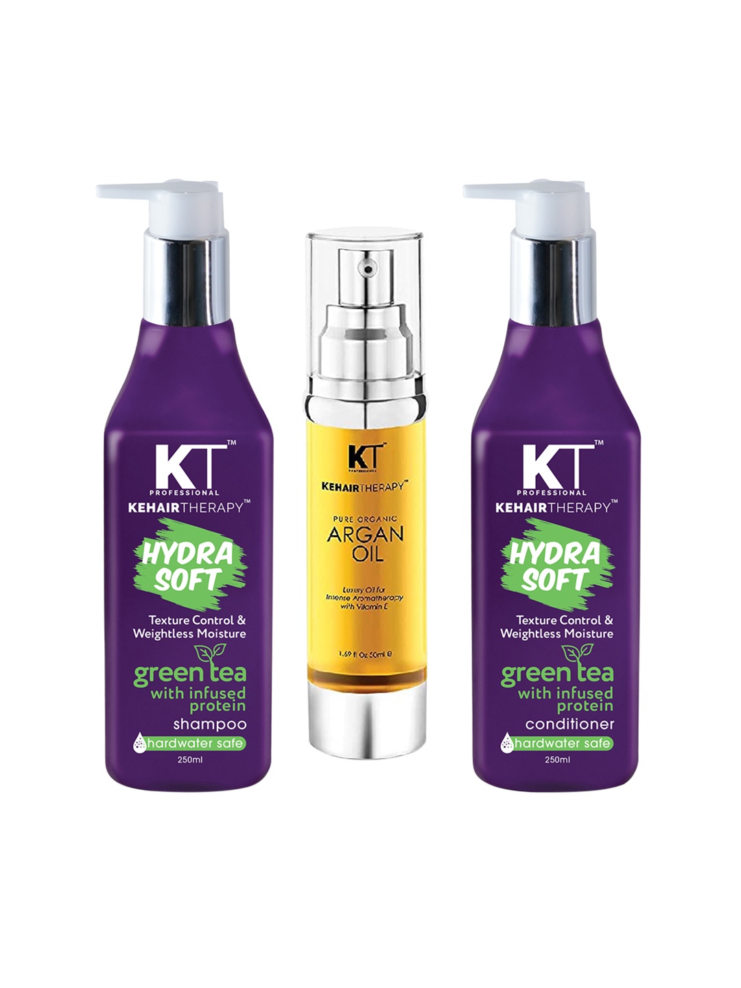 

KEHAIRTHERAPY Hydra Soft Shampoo & Conditioner With Argan Oil Combo 550 ml, White