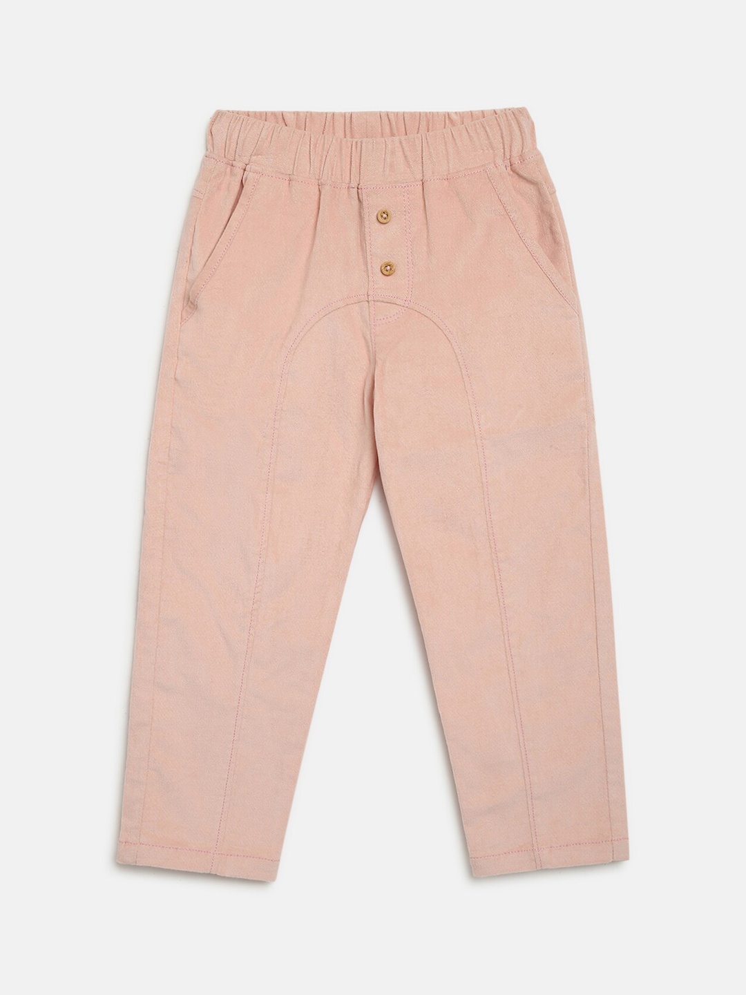 

Nauti Nati Boys Peach-Coloured Corduroy Chinos Trousers