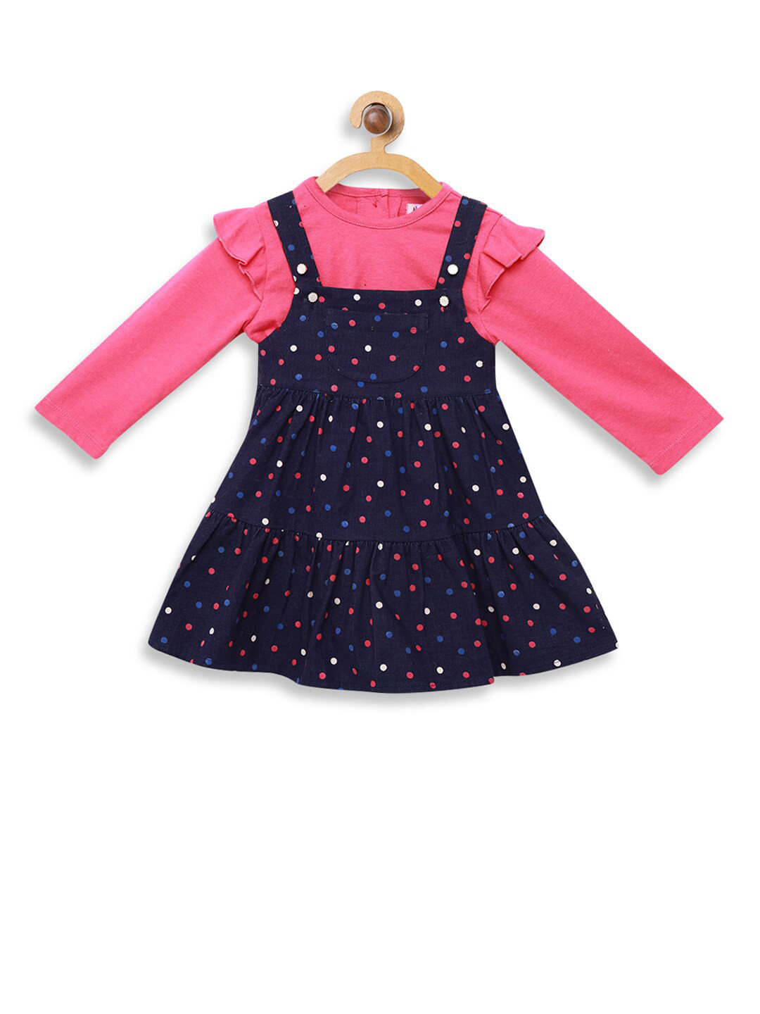 

Nauti Nati Blue & Pink Pinafore Dress