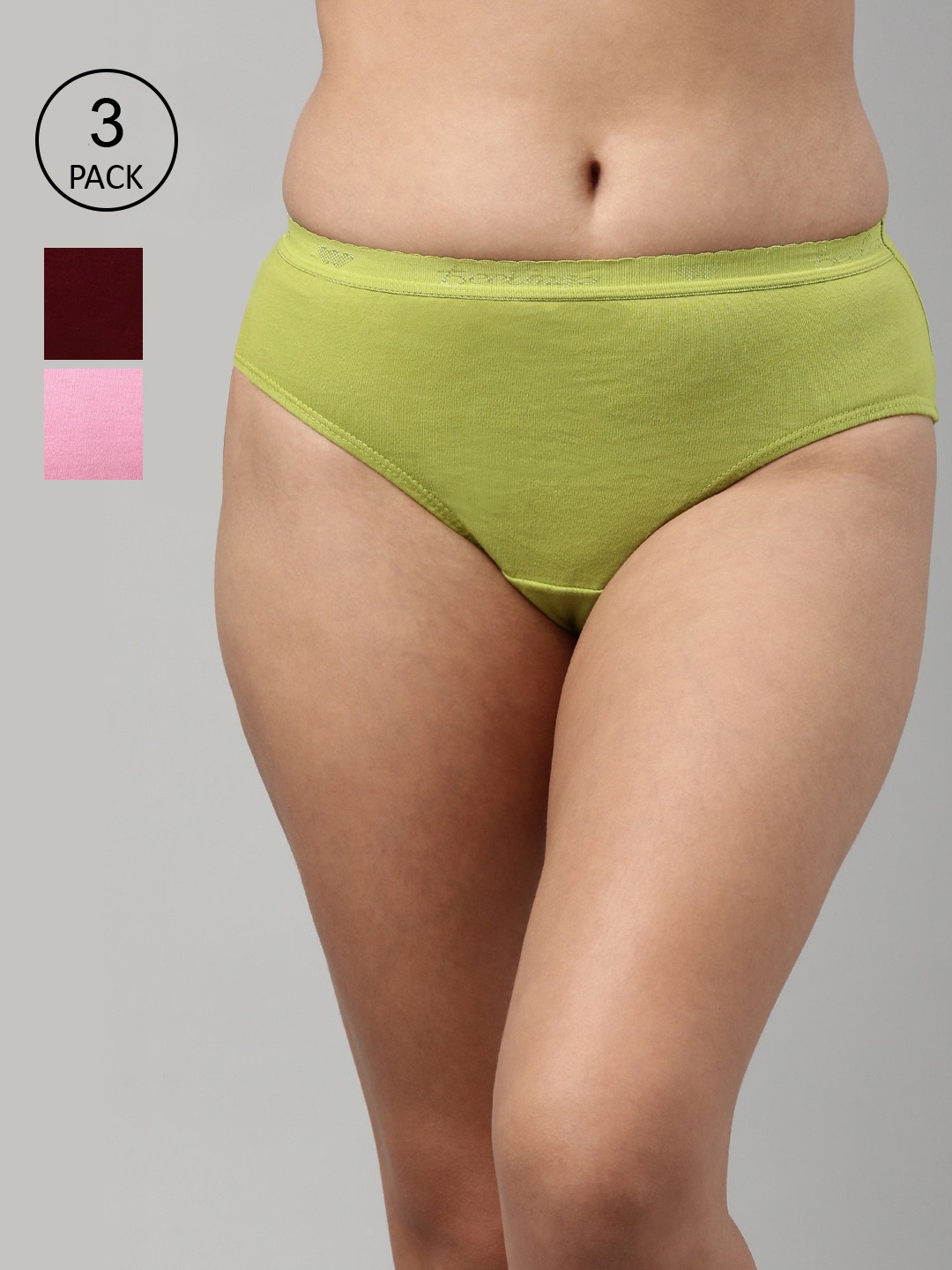 

Feelings Women Pack Of 3 Assorted Cotton Hipster Briefs