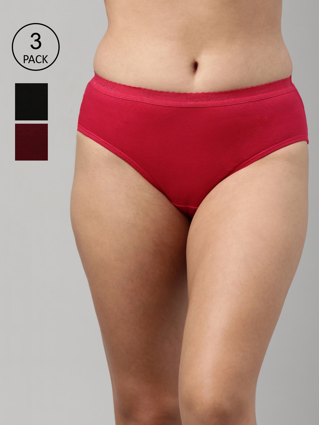 

Feelings Women Pack Of 3 Assorted Cotton Hipster Briefs