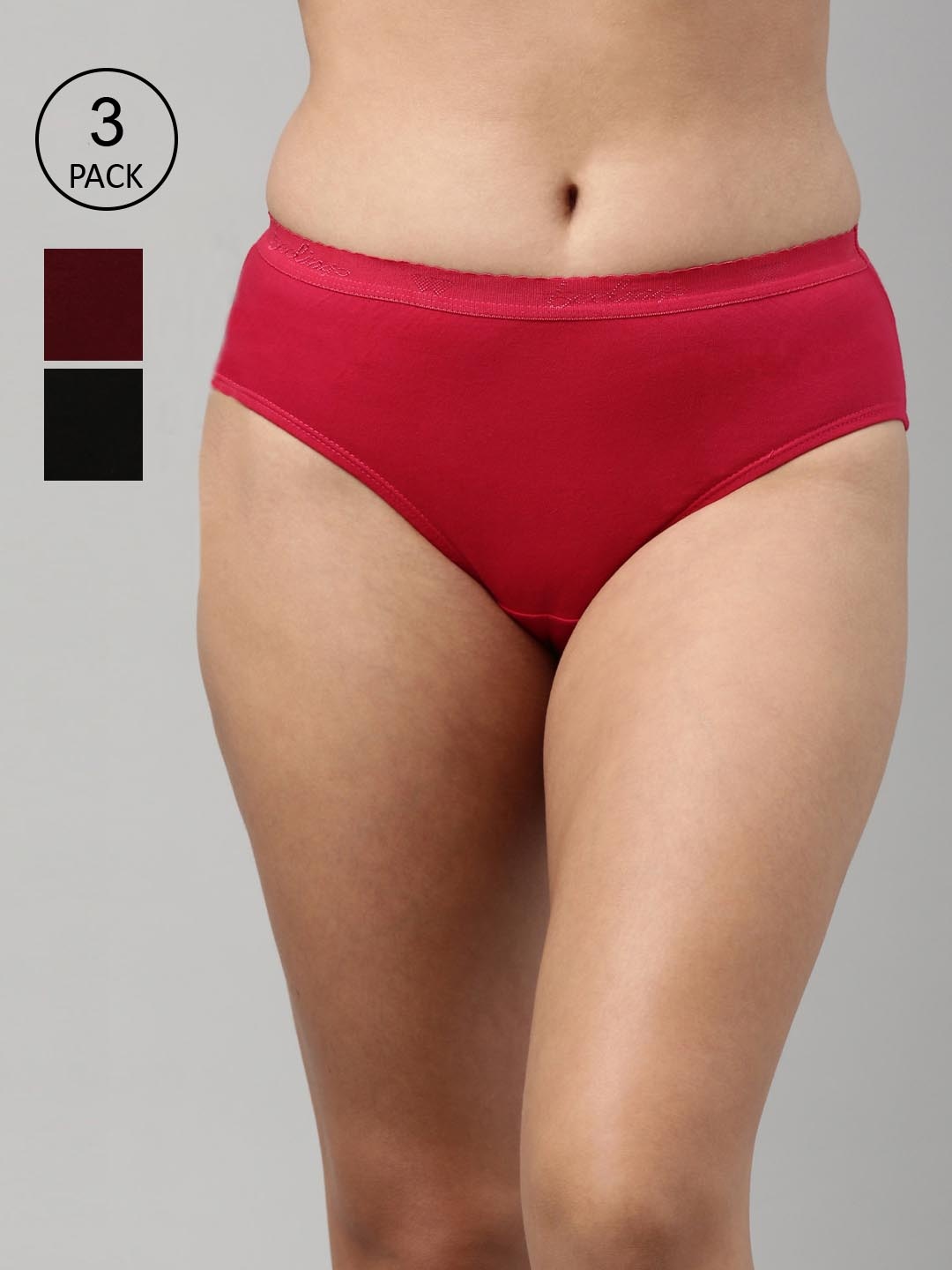 

Feelings Women Pack Of 3 Assorted Cotton Hipster Briefs AMELIE3PLIE103_S