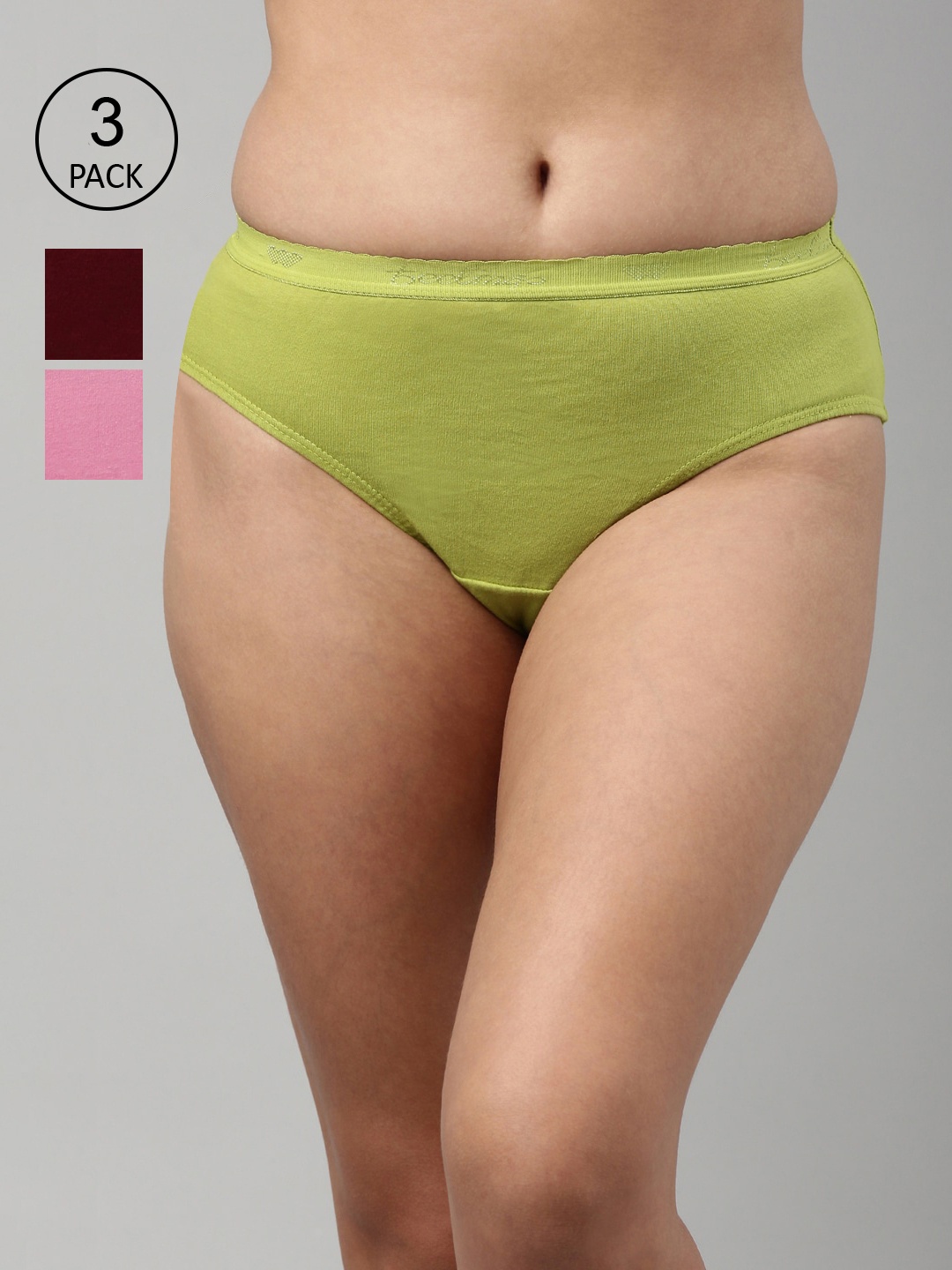 

Feelings Women Pack Of 3 Assorted Cotton Hipster Briefs AMELIE4PLIE103_XXL