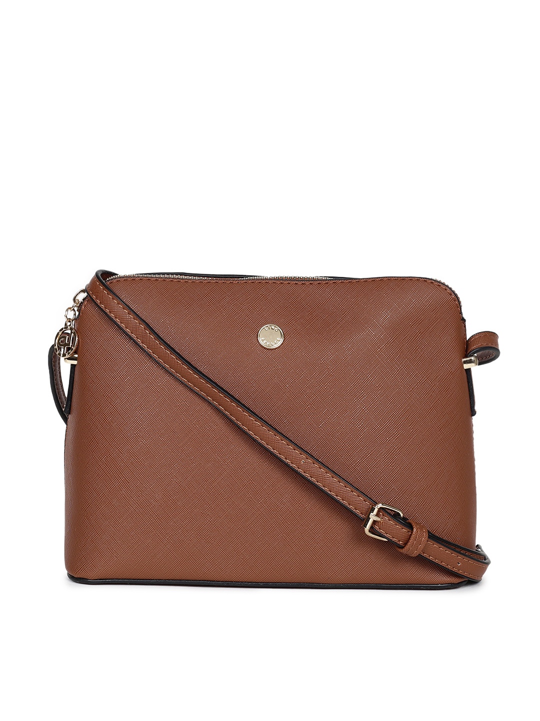 

Lino Perros Brown Solid Sling Bag