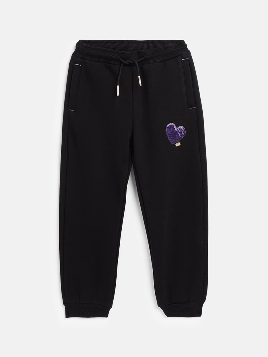 

ELLE Girls Black Solid Joggers