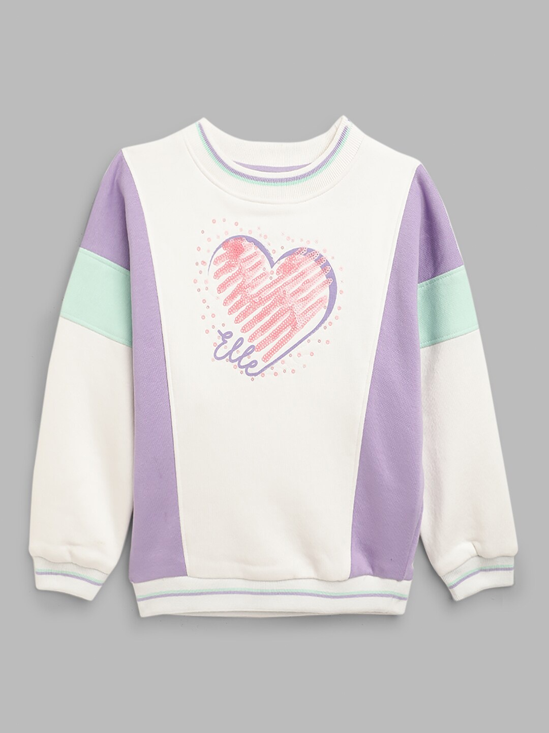 

ELLE Girls White Printed Sweatshirt