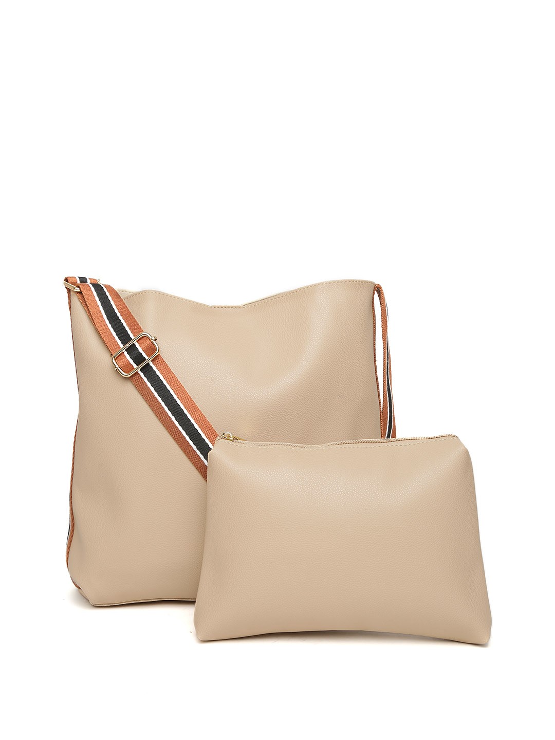 

Lino Perros Beige Oversized Sling Bag with Pouch