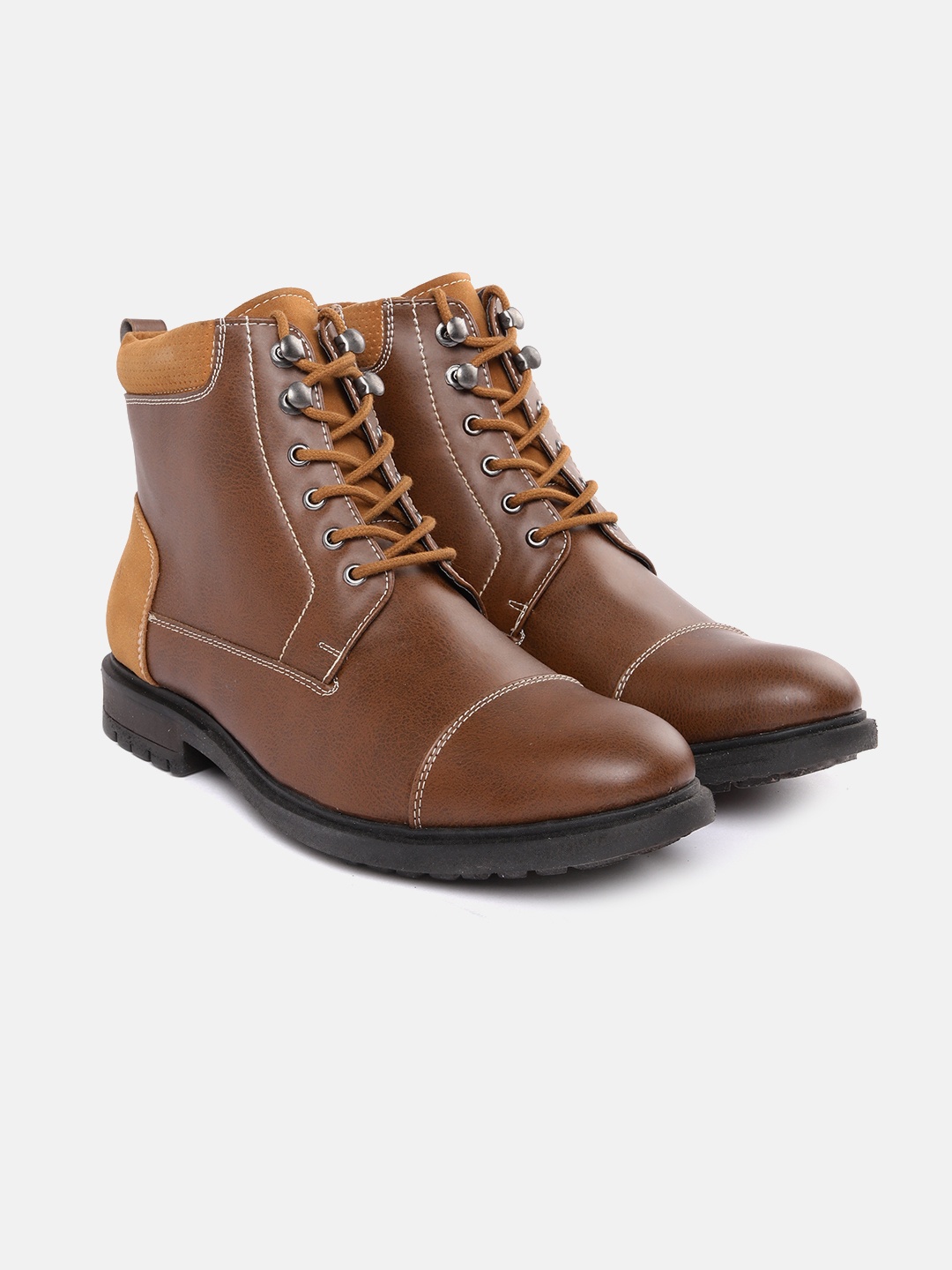 

Carlton London Men Mid-Top Regular Boots, Brown
