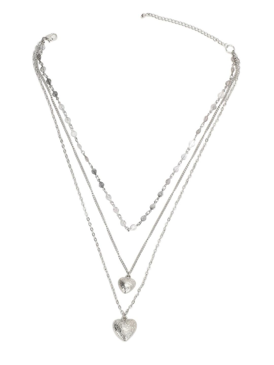 

FOREVER 21 Women Silver-Toned Layered Minimal Chain