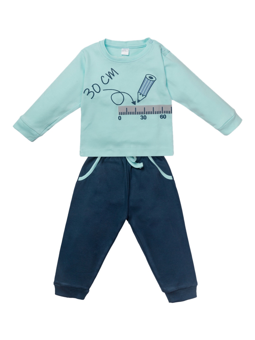 

Montello Kids Blue Printed Pure Cotton Night Suit