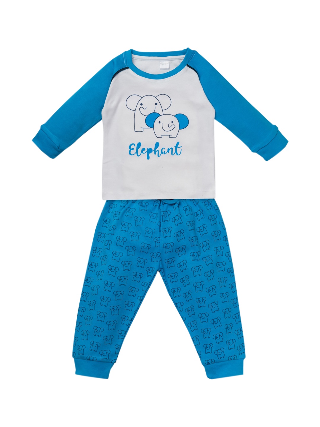 

Montello Kids White Printed Nightsuit