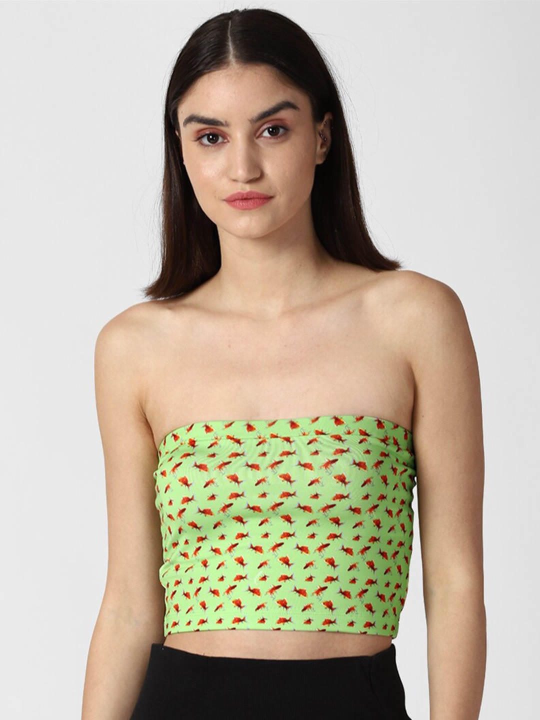 

FOREVER 21 Green Tube Crop Top