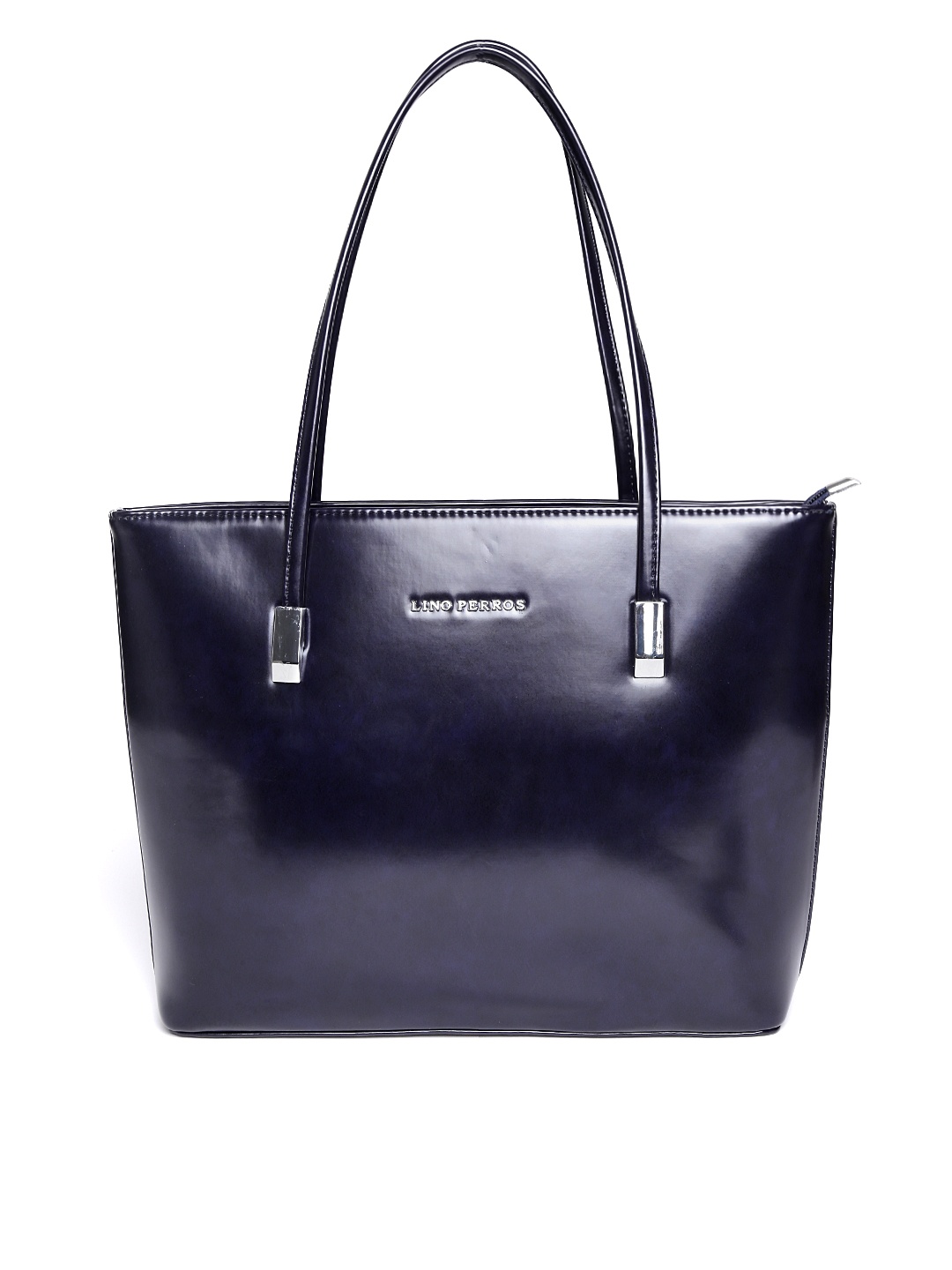 

Lino Perros Navy Glossy Shoulder Bag, Navy blue