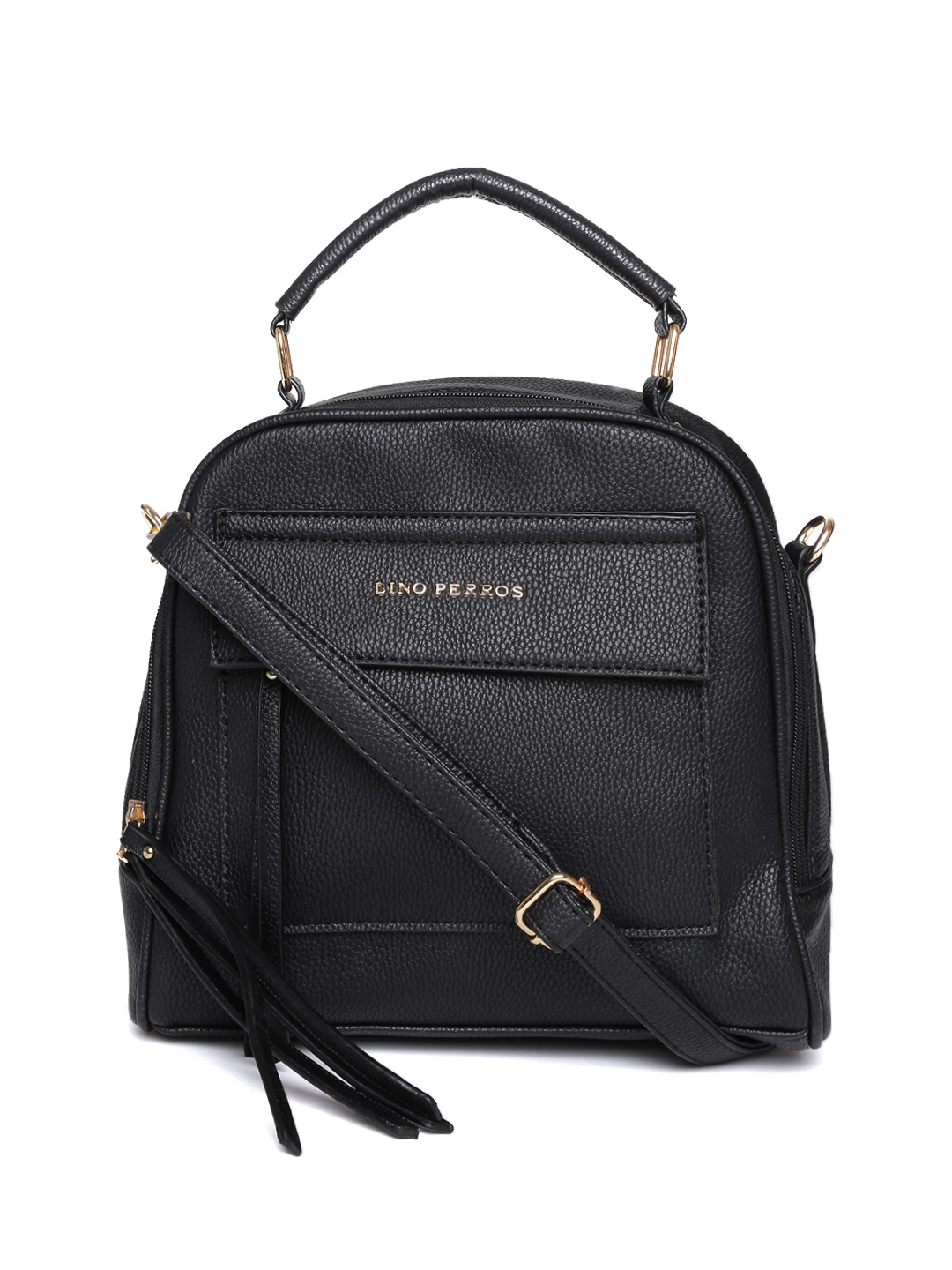 

Lino Perros Black Handbag with Sling Strap