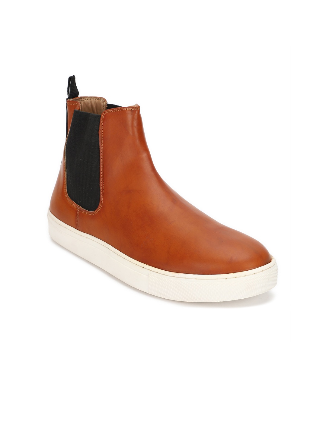 

FOREVER 21 Men Brown Textured PU Flat Boots
