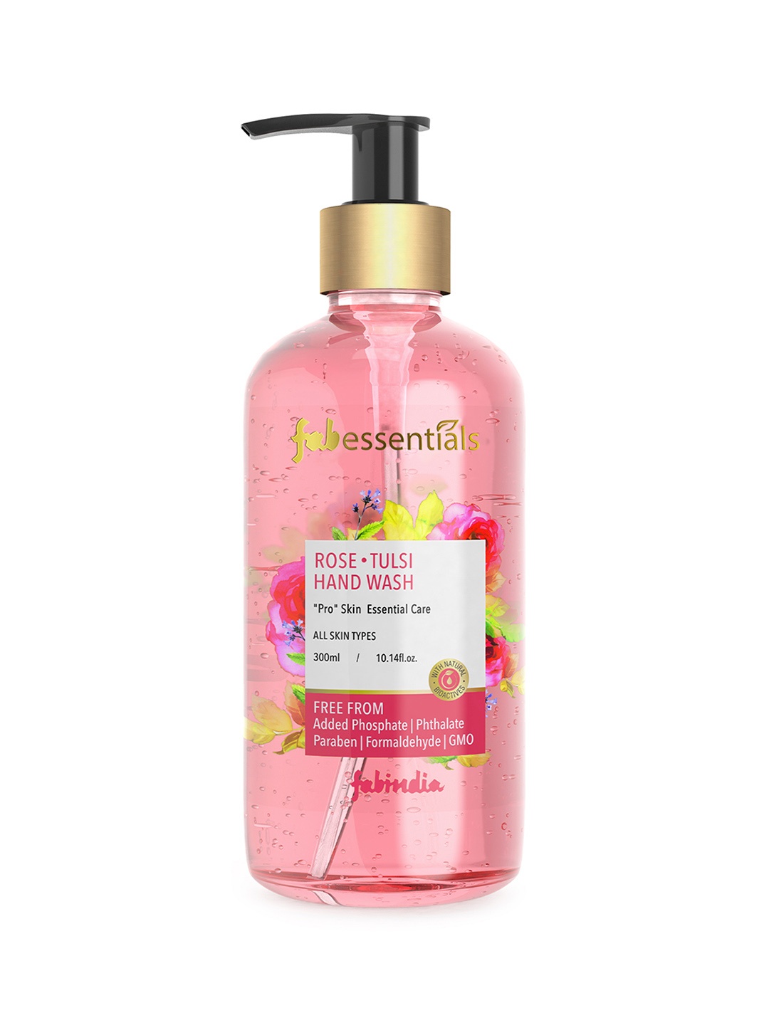 

fabessential Rose Tulsi Hand Wash - 300 ml, Pink