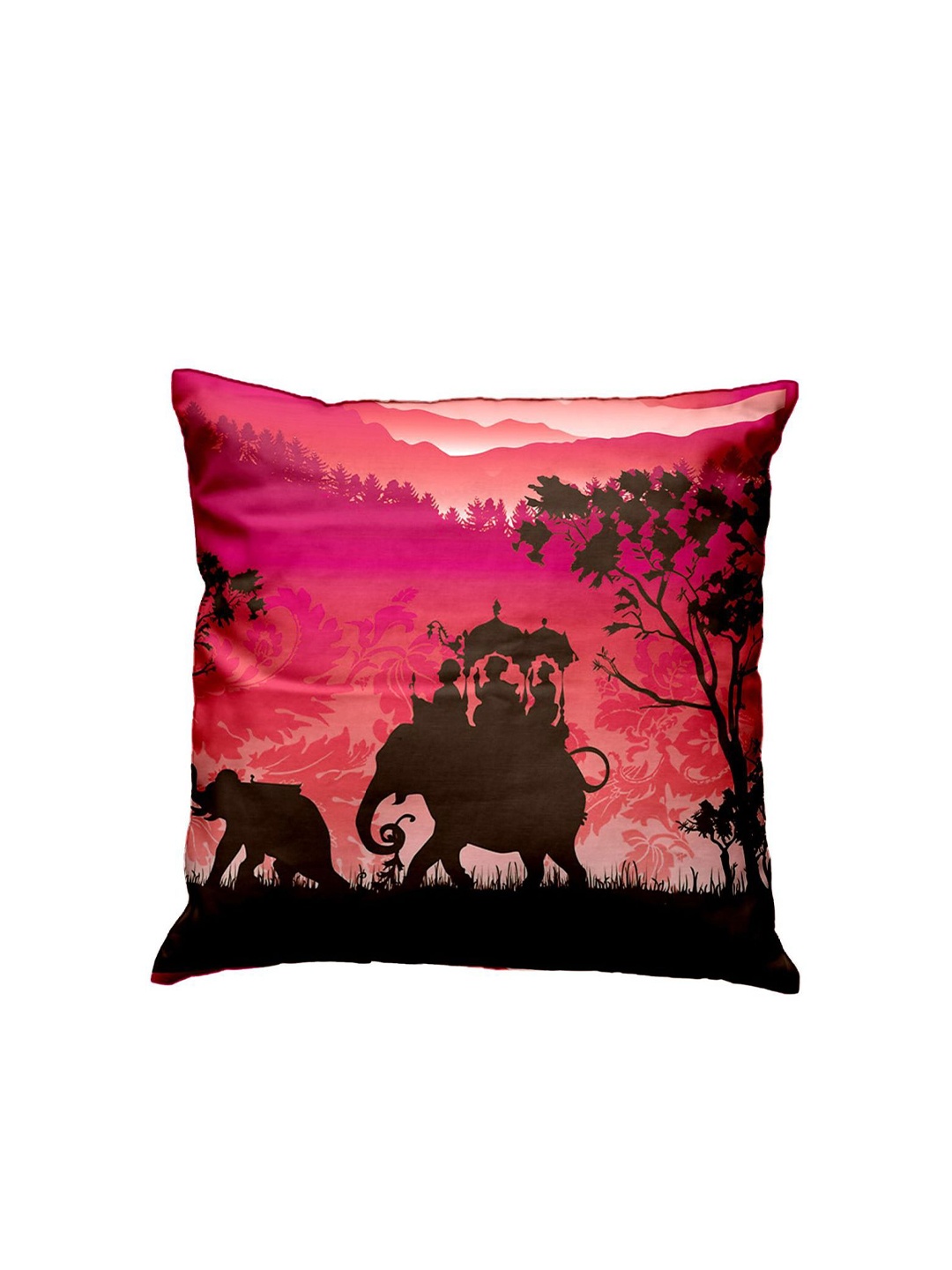 

BIANCA Set of 2 Red Printed Cushion Covers - 16 Inches X 16 Inches