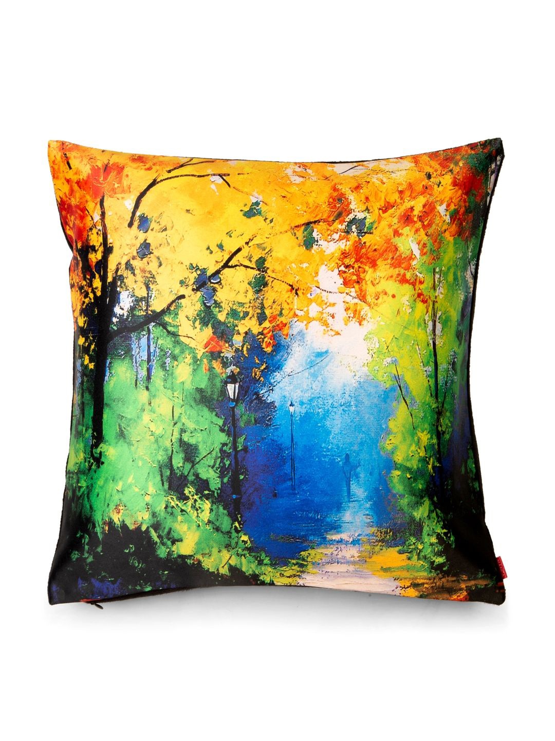 

BIANCA Multicoloured Set of 2 Abstract Digitally Printed Square Cushion Covers, Multi