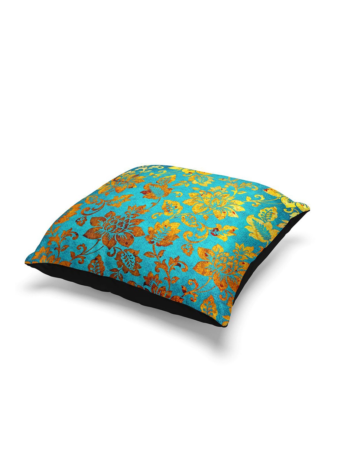 

BIANCA Blue & Red Set of 2 Abstract Square Cushion Covers