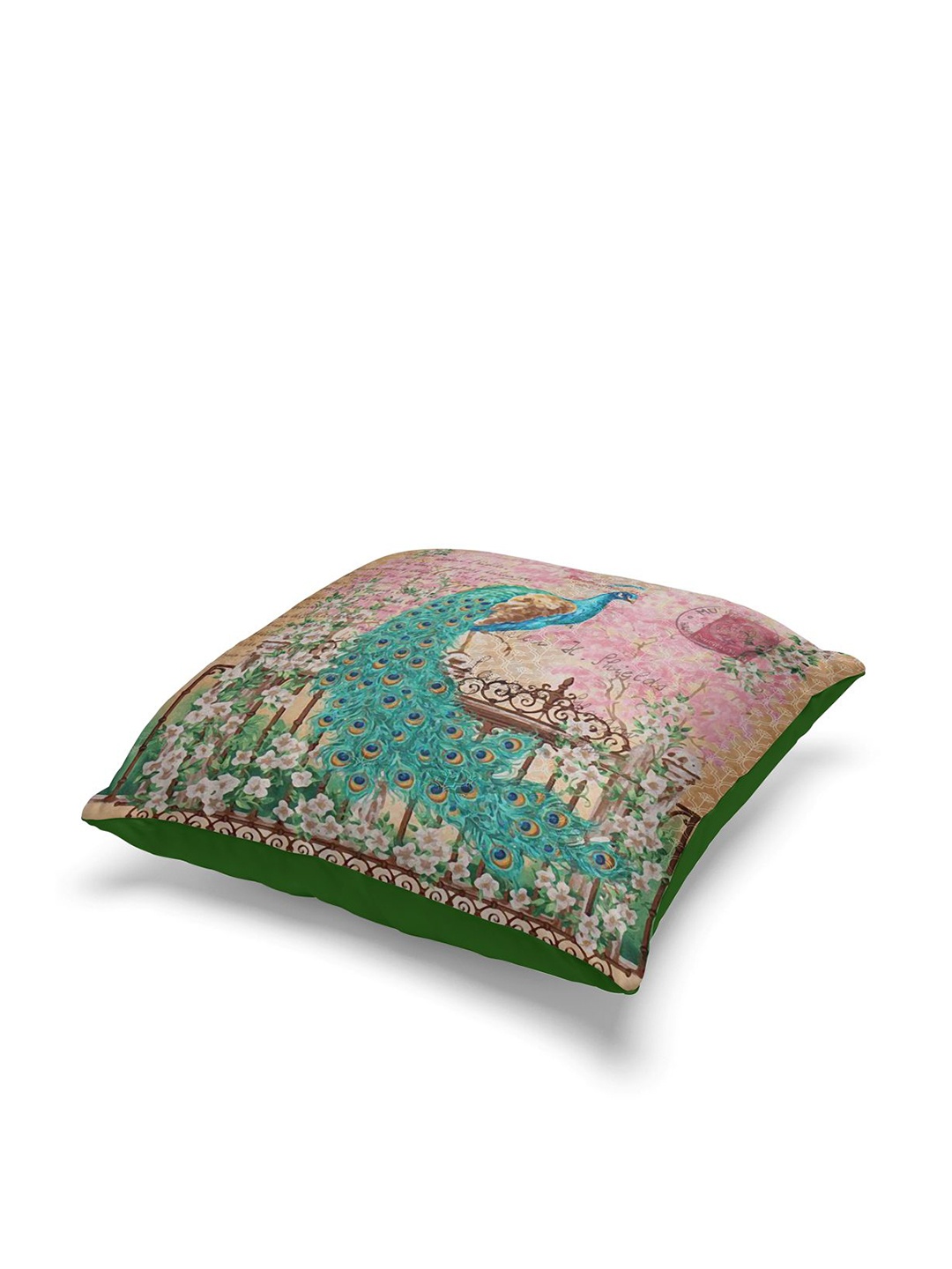 

BIANCA Turquoise Blue & Pink Set of 2 Abstract Square Cushion Covers
