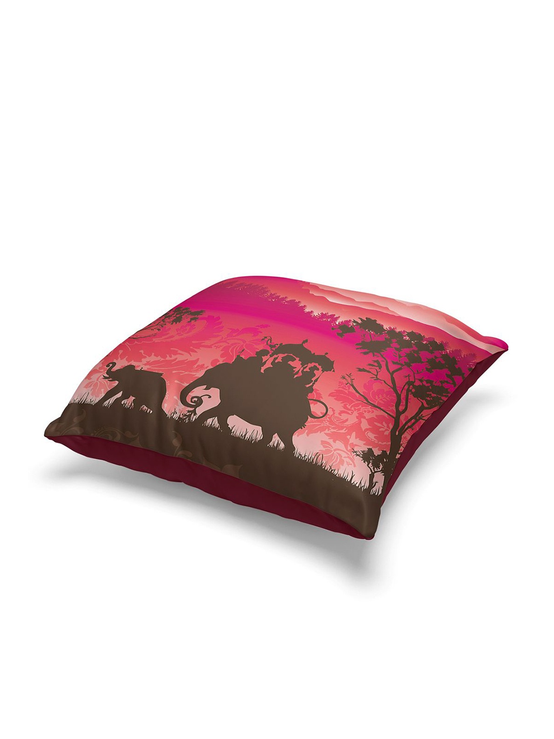 

BIANCA Set of 5 Pink & Black Floral Square Cushion Covers