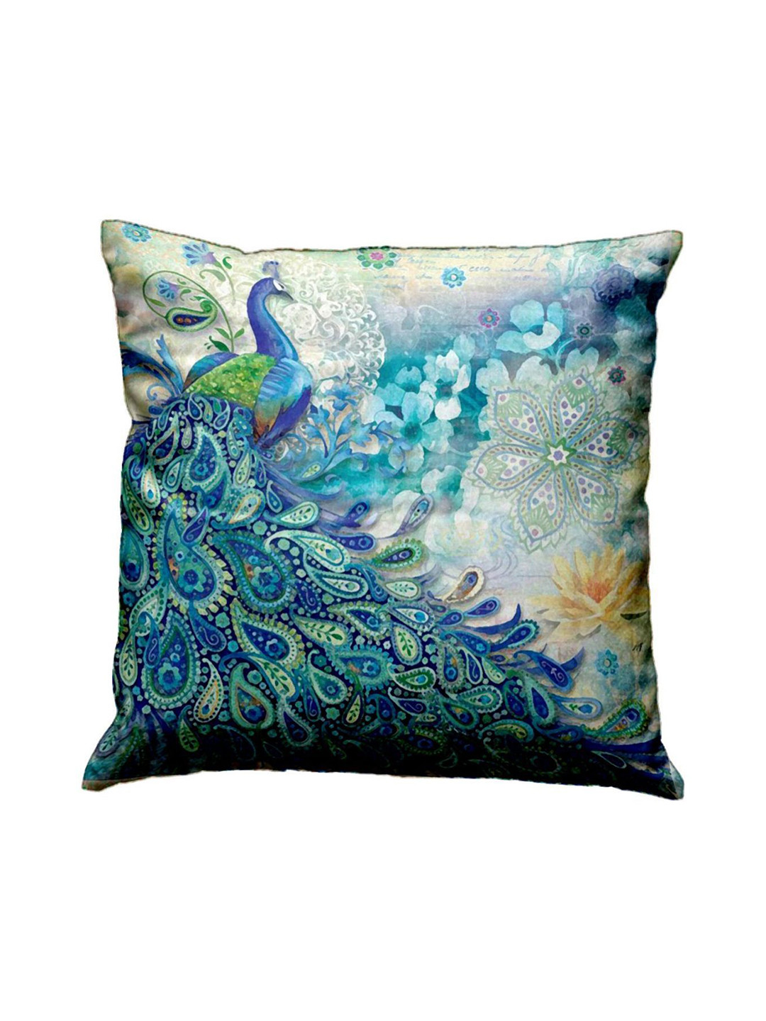 

BIANCA Set Of 2 Blue & Grey Abstract Printed Square Cushion Cover