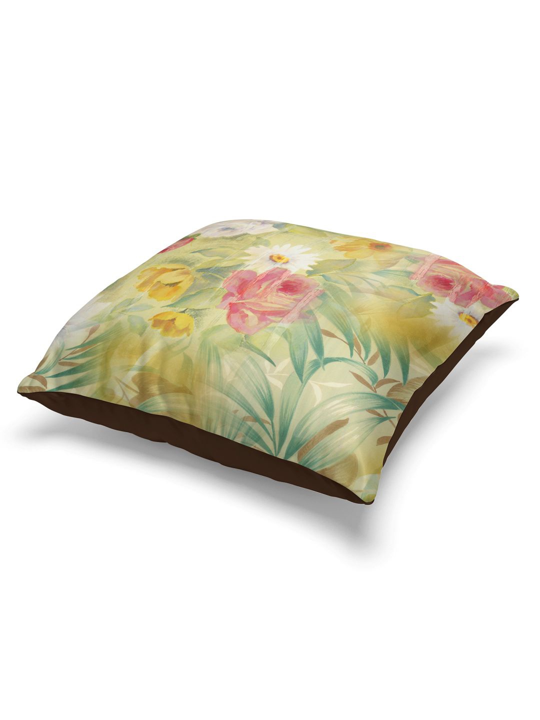 

BIANCA Beige & Pink Set of 3 Floral Square Cushion Covers